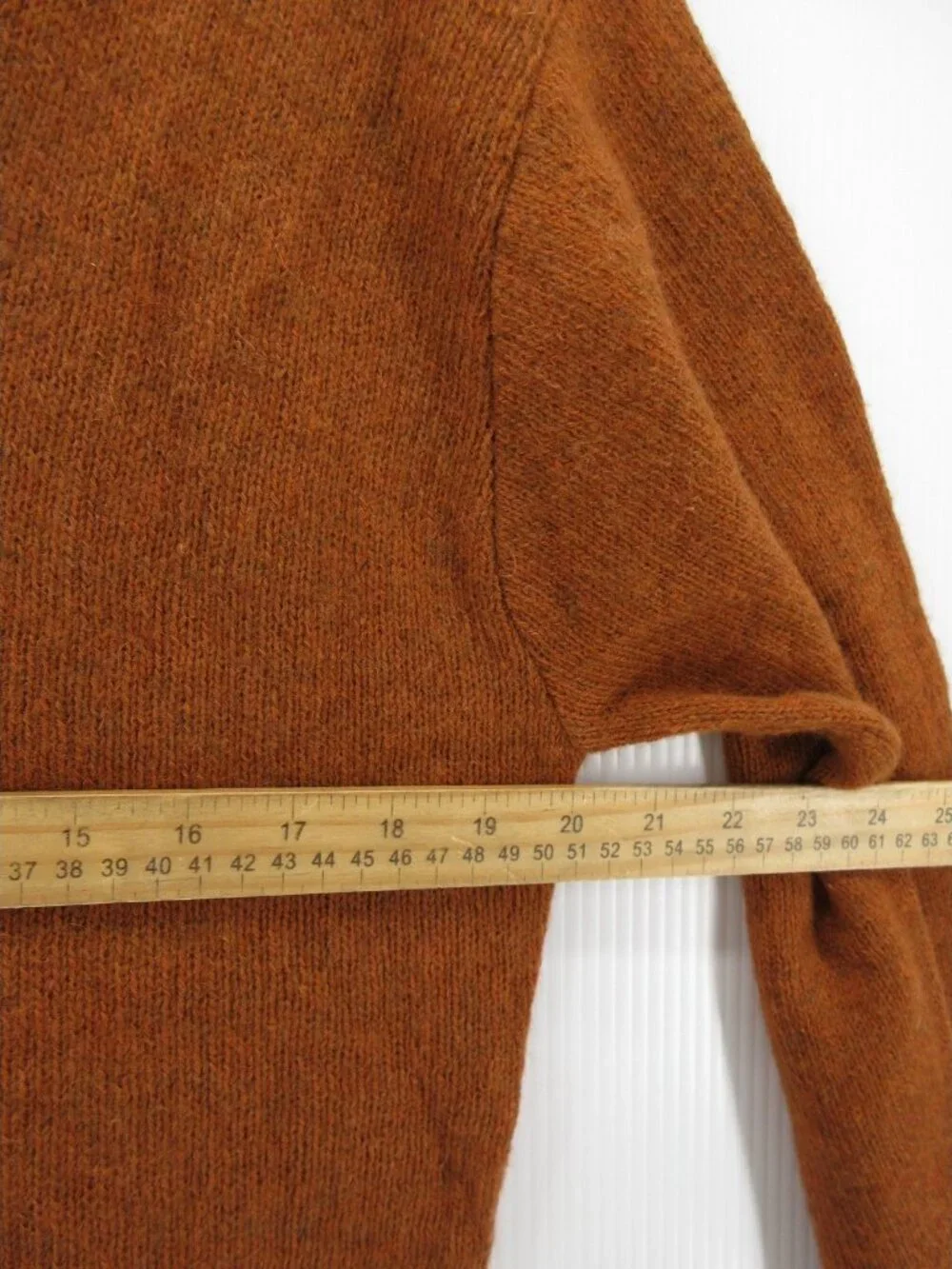 VINTAGE Munsingwear Sweater Large Burnt Shetland Wool 70s 80s USA